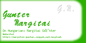 gunter margitai business card